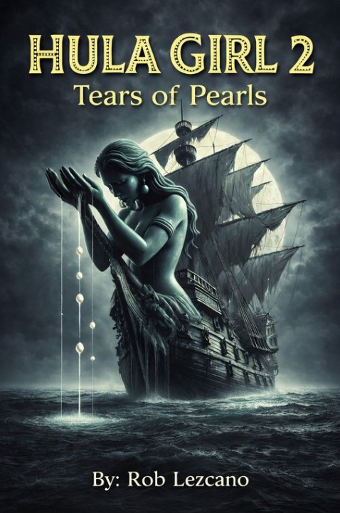 Hula Girl 2 — Tears of Pearls book cover by Rob Lezcano