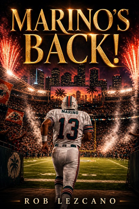 Marino’s Back! working book cover by Rob Lezcano