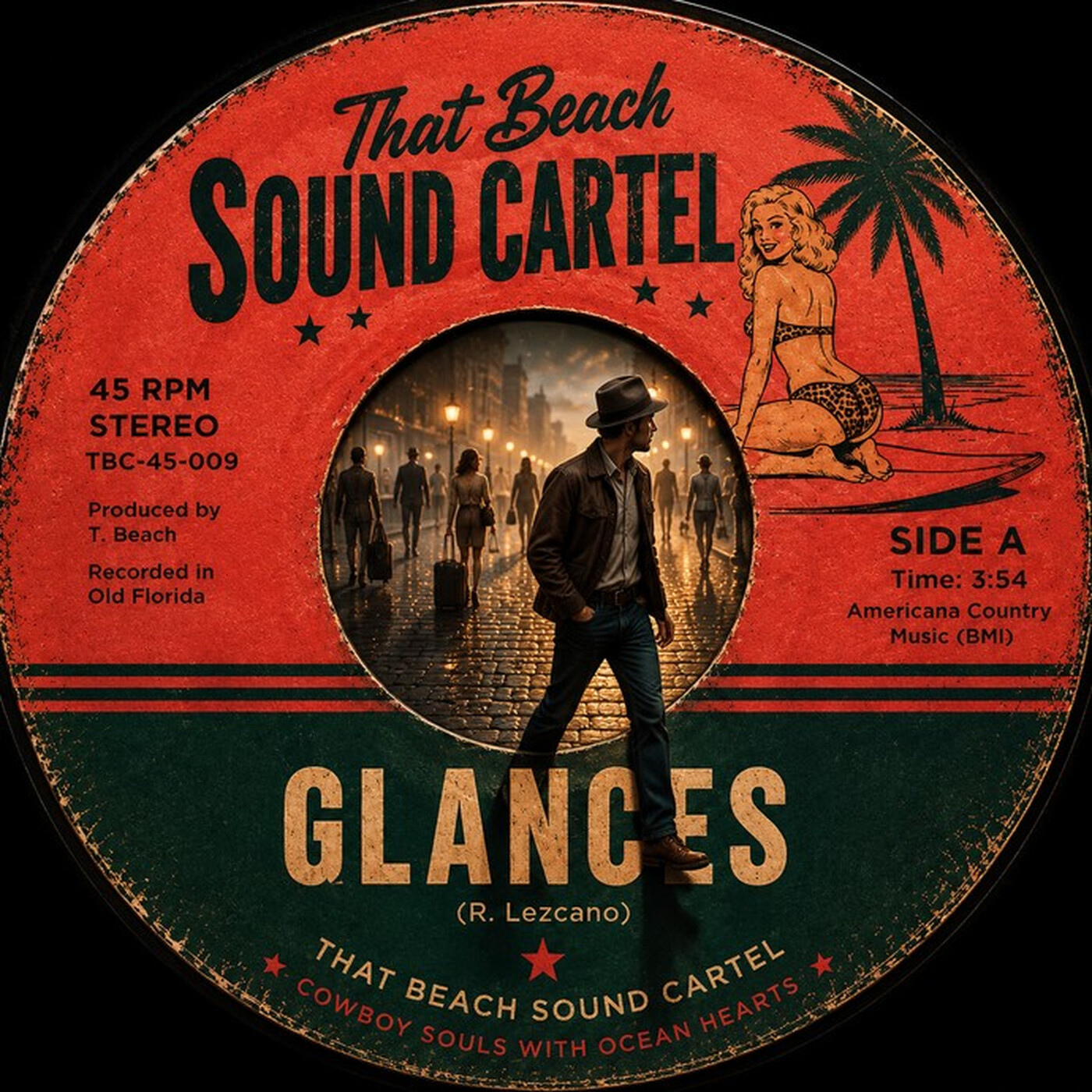 Glances 45 artwork by That Beach Sound Cartel